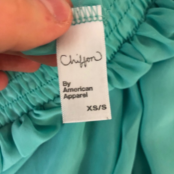 NWOT CHIFFON MAXI SKIRT , MINT - American Apparel - Picture 7 of 8